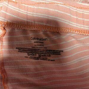 Calvin Klein Pink and White Striped Sleepwear